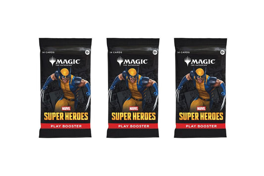 Magic: The Gathering Marvel Super Heroes Play Booster Pack Lot - 3 Packs - Presale Ships 06/26/2026