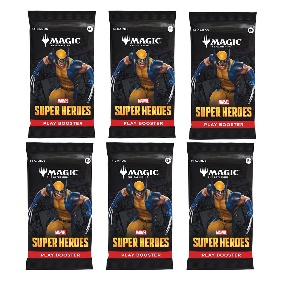 Magic: The Gathering Marvel Super Heroes Play Booster Pack Lot - 6 Packs - Presale Ships 06/26/2026