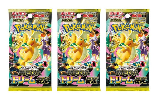 Pokemon Card Game MEGA High Class Pack Mega Dream ex Pack (Japanese) - 3 Packs - 30 Cards Total