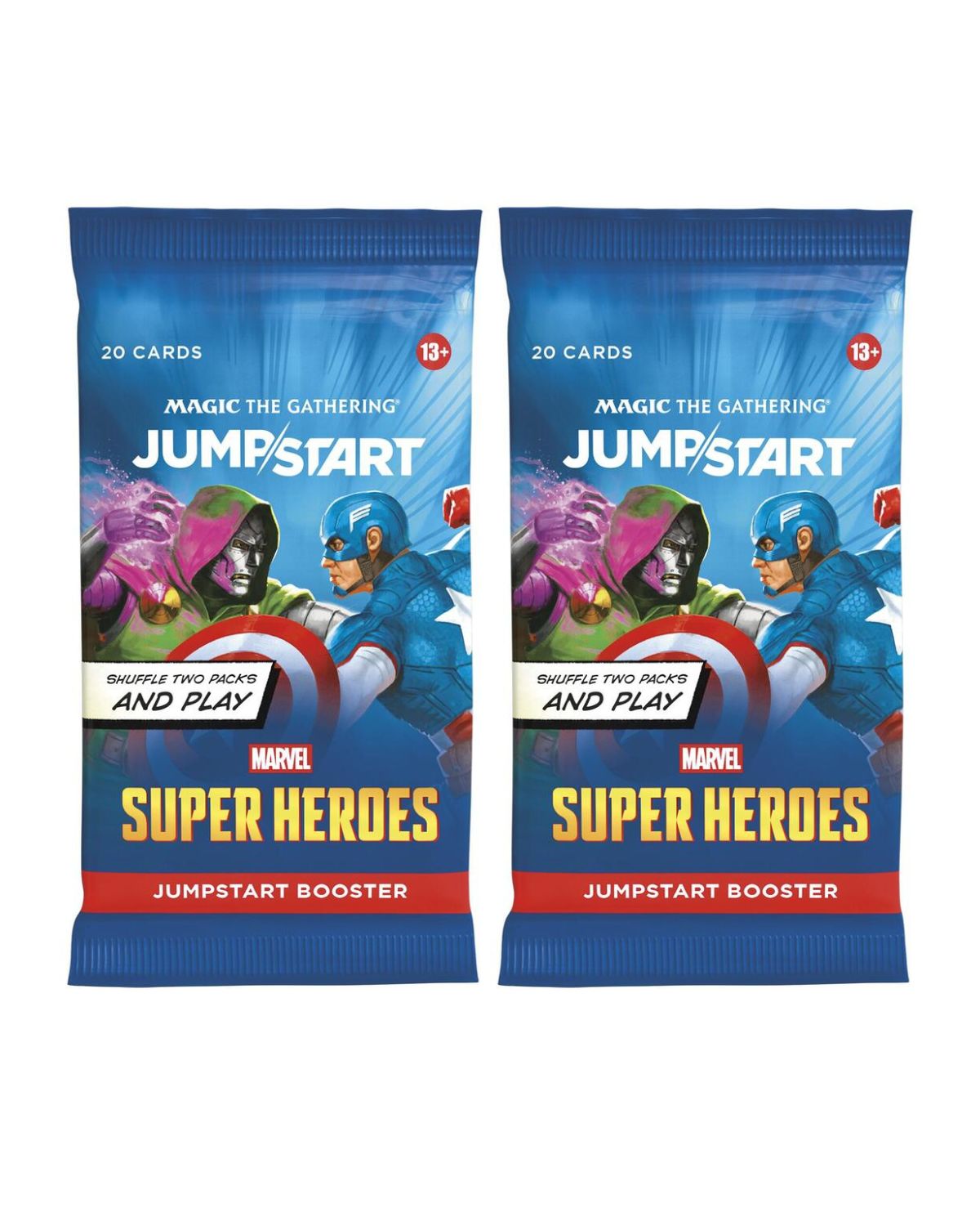 Magic: The Gathering Marvel Super Heroes Jumpstart Booster Pack Lot - 2 Packs - 40 Cards