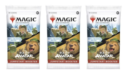 3 Packs Magic the Gathering Jumpstart Booster Pack Lot MTG Avatar the Last Airbender