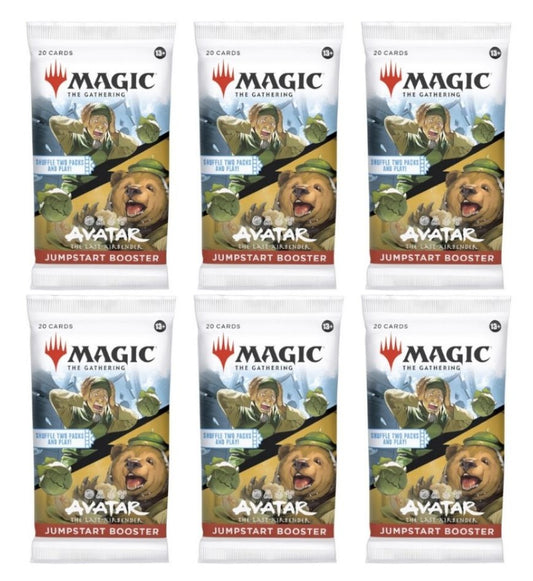 6 Packs Magic the Gathering Jumpstart Booster Pack Lot MTG Avatar the Last Airbender