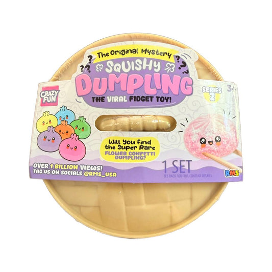 Crazy Fun The Original Mystery Dumpling Series 2 Squishy Toy, 4-Inch Mystery Fidget Toy, 1 Count (Style May Vary)