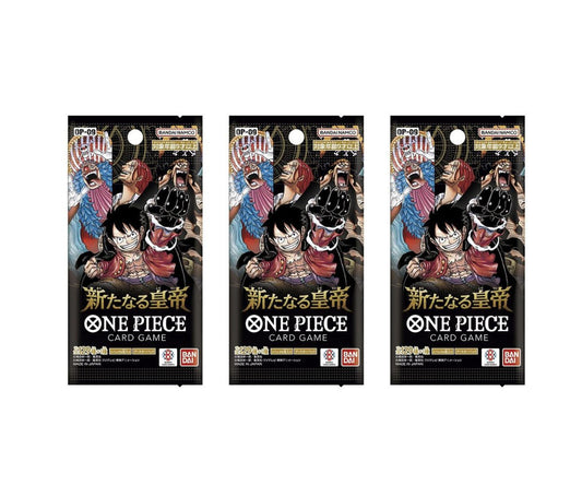 Bandai One Piece Card Game OP-09 The New Emperor Booster Pack (Japanese) - 3 Packs - 18 Cards