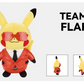 Villain Costume Pikachu Plush Toy Team Flare 28CM