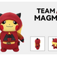 Villain Costume Pikachu Plush Toy Team Magma 28CM