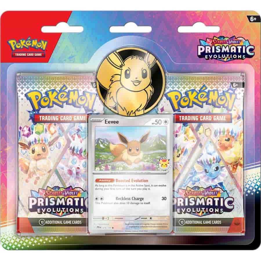 POKEMON TCG: SCARLET AND VIOLET: PRISMATIC EVOLUTIONS TWO-BOOSTER BLISTER - Presale Ships 2/25/2025