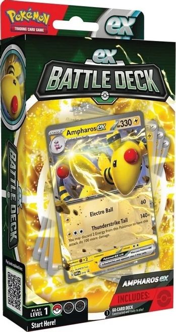 Pokemon TCG: Battle Deck Display - Lucario EX & Ampharos EX (3 of Each)