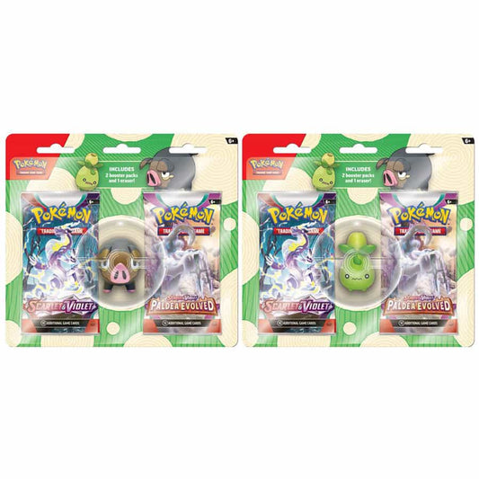 POKEMON TCG: BACK TO SCHOOL 2023: ERASER BLISTER -1 OF 2 RANDOM ERASERS (SMOLIV OR LECHONK)
