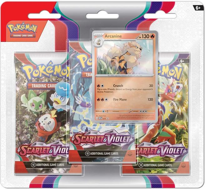 Pokemon TCG: 3 Pack Blister - Scarlet & Violet (Set of 2)