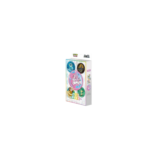Pokemon TCG: Scarlet & Violet Terastal Gathering Eeveelutions Badge Set – 1 Simplified Chinese 10-Card Booster Pack and 1 Random Collectible Badge