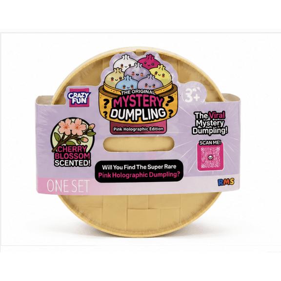 Crazy Fun The Original Viral Mystery Dumpling Pink Holographic Edition, Cherry Blossom Scented Mystery Squishy Collectible Toy, Ages 3+