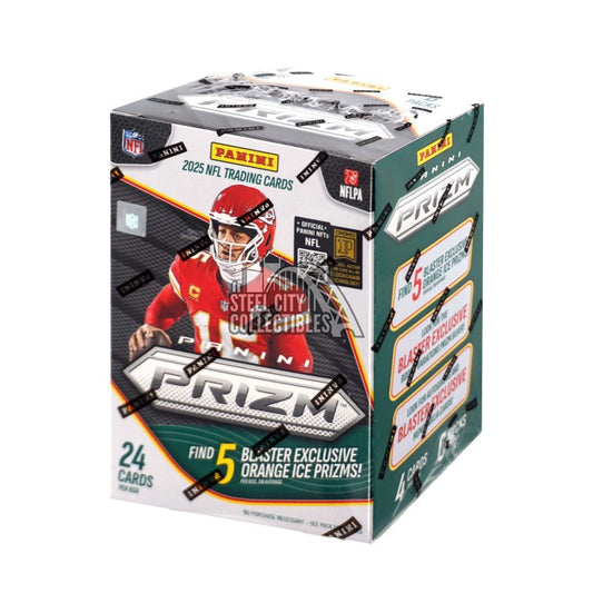 2025 Panini Prizm Football 6-Pack Hobby Blaster Box (Orange Ice Prizms)