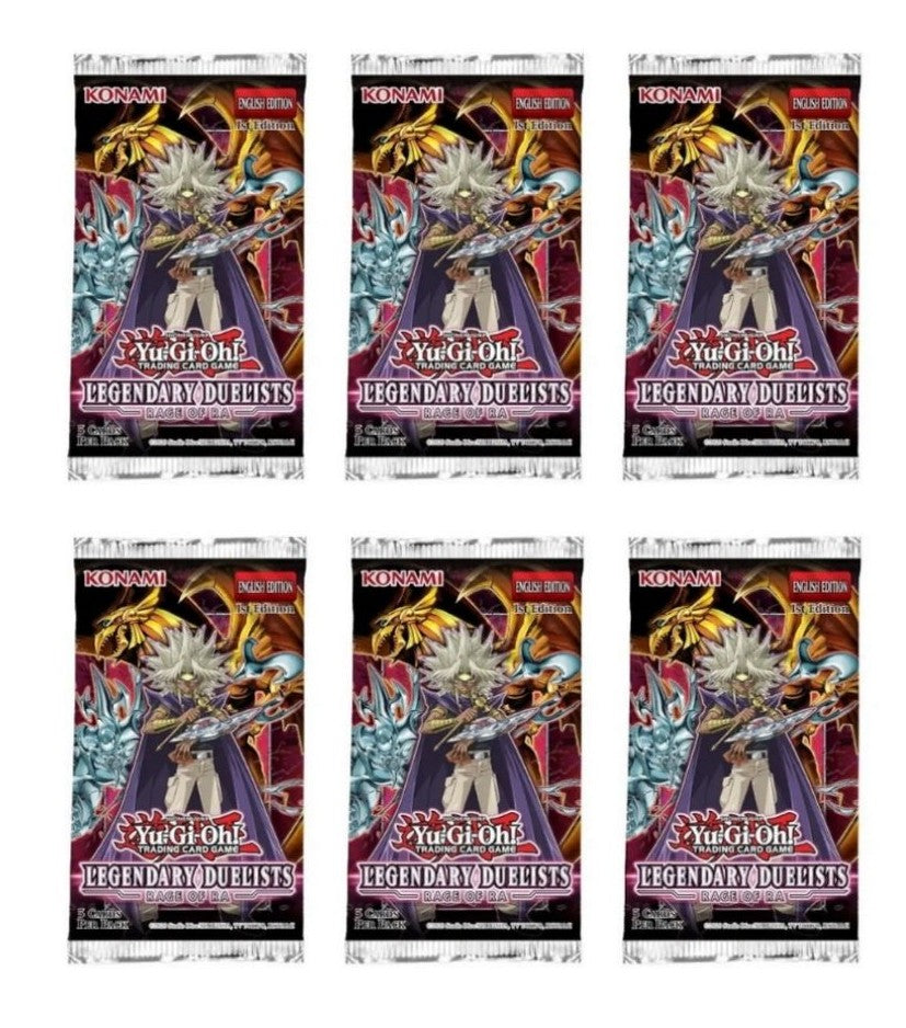 Yu-Gi-Oh! Legendary Duelist Rage of Ra (1st Edition) Booster Pack Lot - 6 Packs