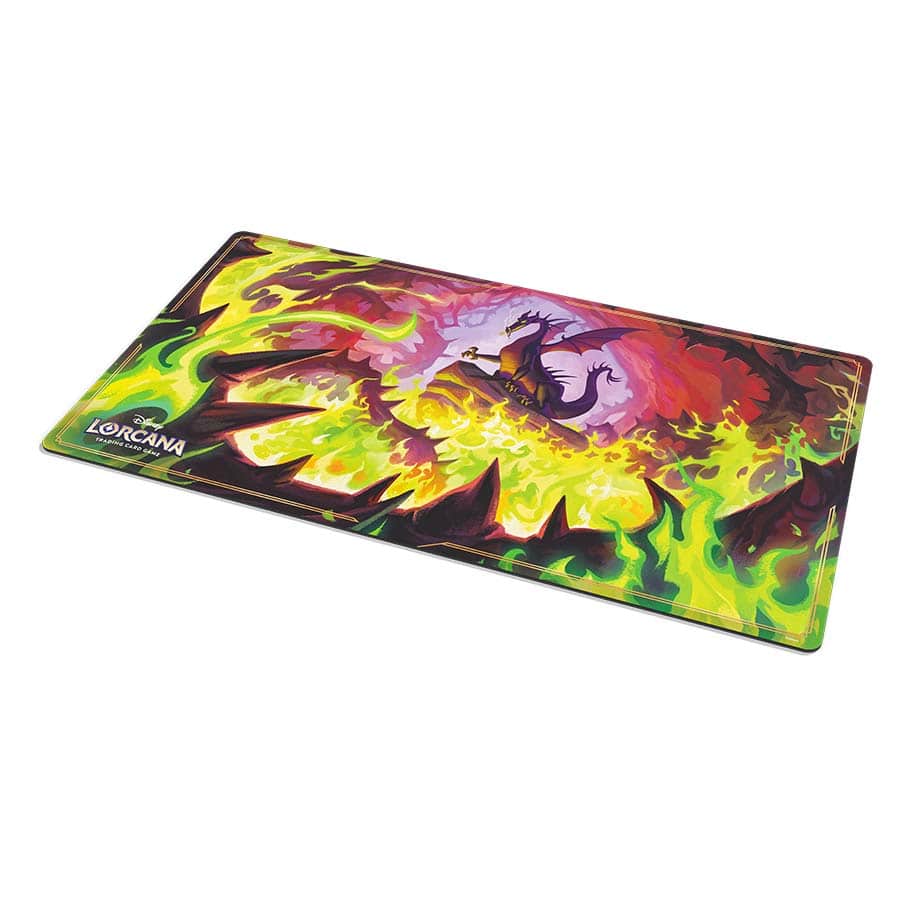 Ravensburger Disney Lorcana TCG Winterspell Playmat Featuring Dragon Fire Card Artwork