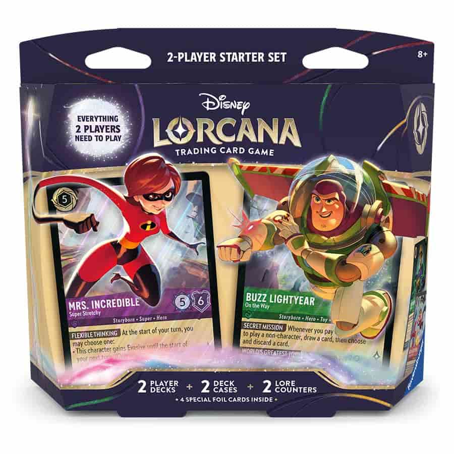Ravensburger Disney Lorcana TCG: Wilds Unknown 2-Player Starter Deck - Elastigirl & Buzz Lightyear - Presale Ships 05/15/2026