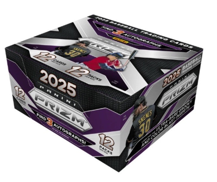 Panini 2025 Prizm Baseball Hobby Trading Card Hobby Box (Three Autographs Per Box)