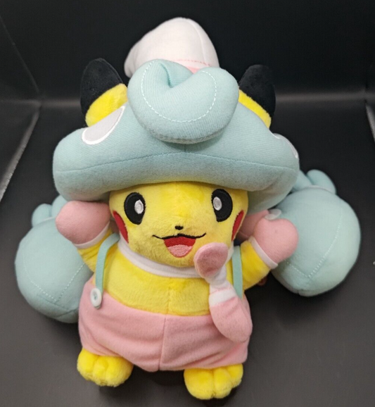 Pikachu Plushie with Hatterene Costume