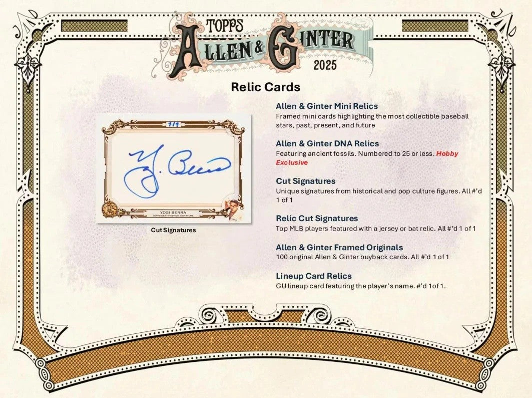 2025 Topps Allen & Ginter Baseball Hobby Box