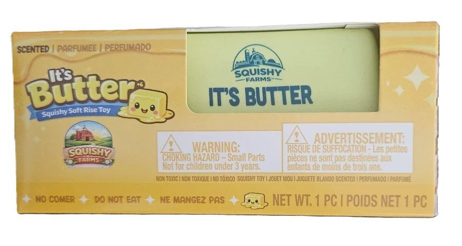 Squishy Farms It's Butter Squeeze Toy Yellow Scented Slow Rising Foam Set of 2