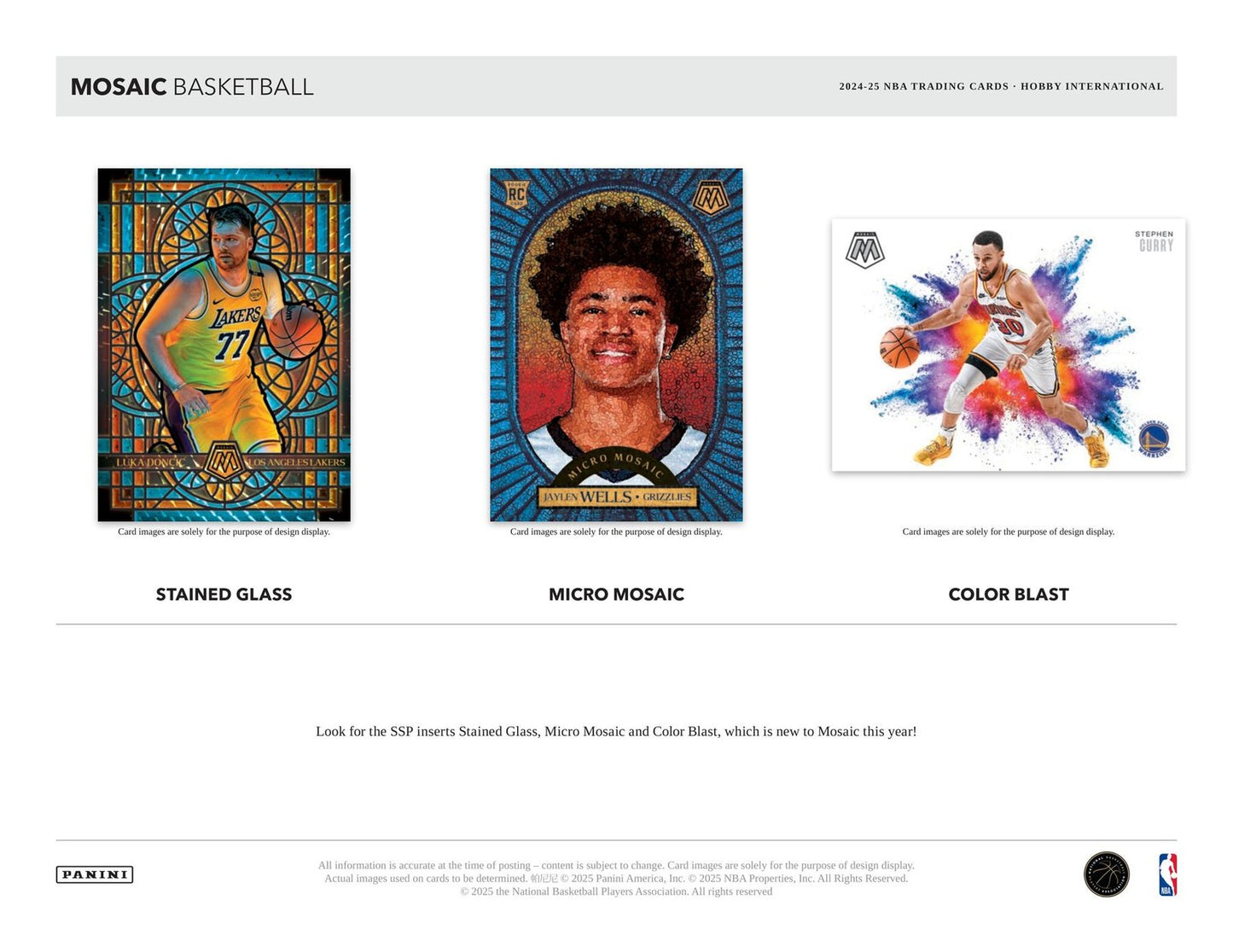 Panini 2024-25 Mosaic NBA Basketball International Hobby Box