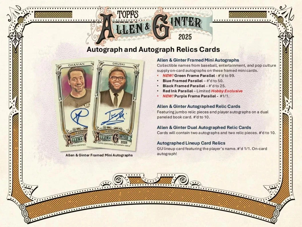 2025 Topps Allen & Ginter Baseball Hobby Booster Pack Lot - 3 Packs