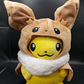 Pikachu Plushie with Eevee Poncho