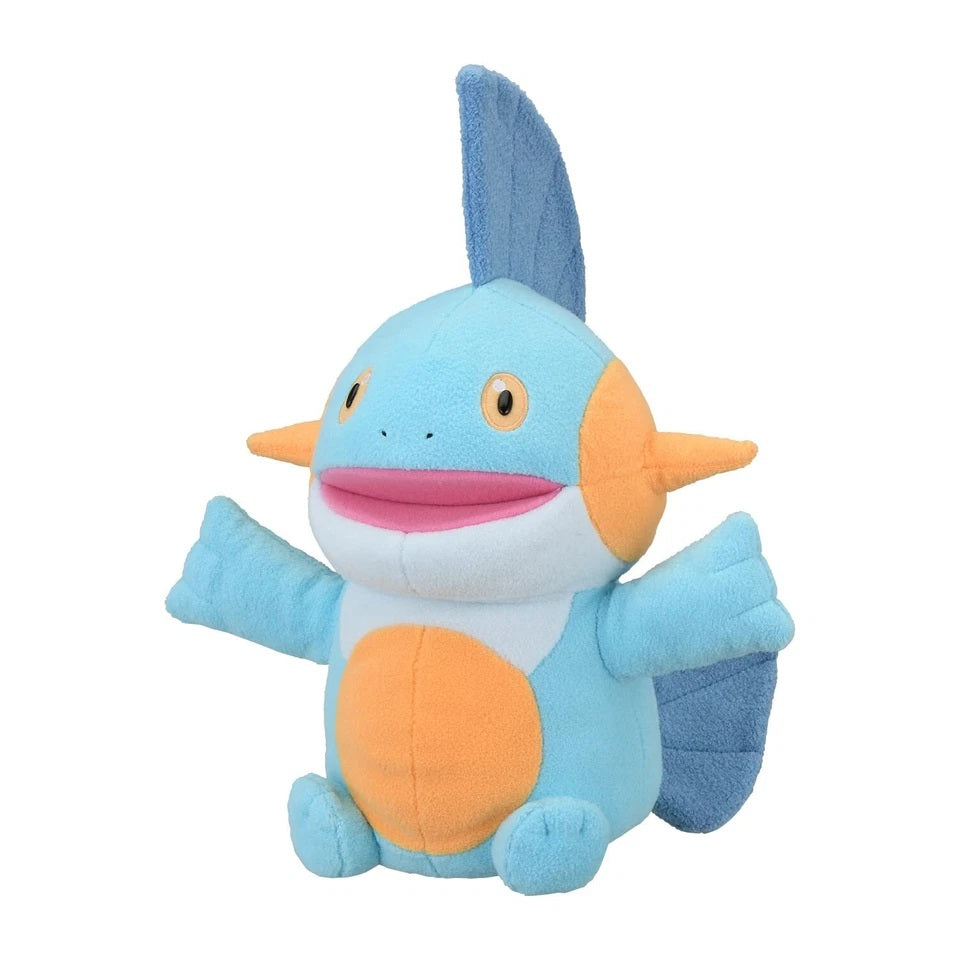 Pokémon Center DOWASURE Marshtomp Hand Puppet Plush, 12.6-Inch Pokémon Plush Toy, Japan Exclusive