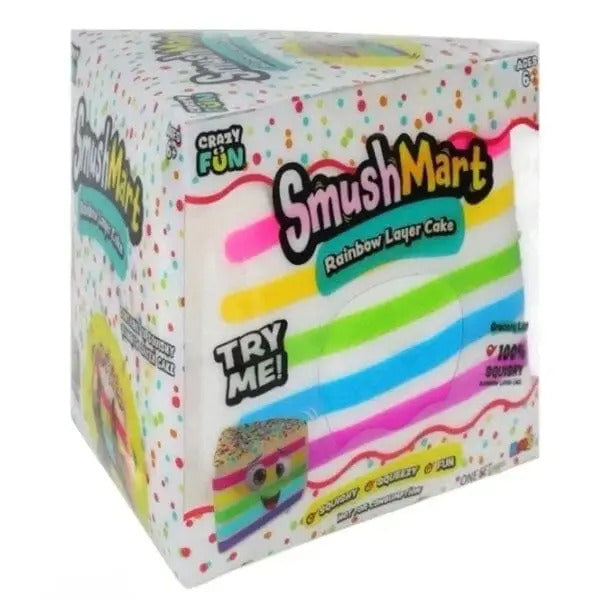 Smushmart Giant Rainbow Fun Fetti Cake Slice Squishy Toy