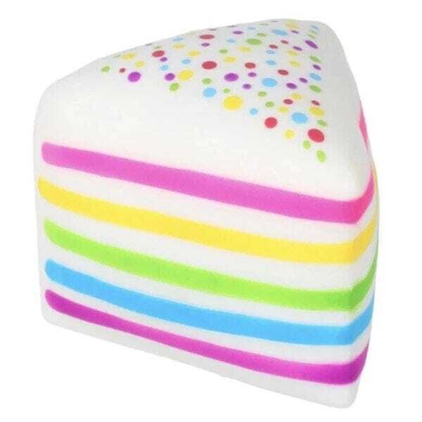 Smushmart Giant Rainbow Fun Fetti Cake Slice Squishy Toy
