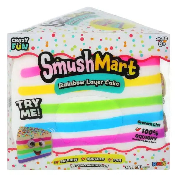 Smushmart Giant Rainbow Fun Fetti Cake Slice Squishy Toy