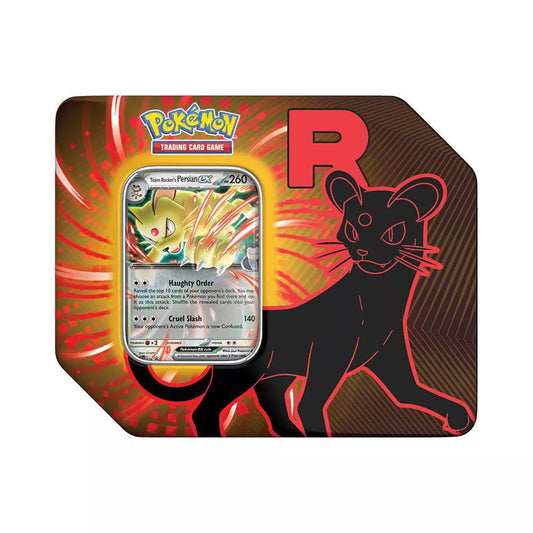 Pokemon TCG: Team Rocket Tin - Persian (5 Packs, Promo Card) - Presale Ships 09/05/2025