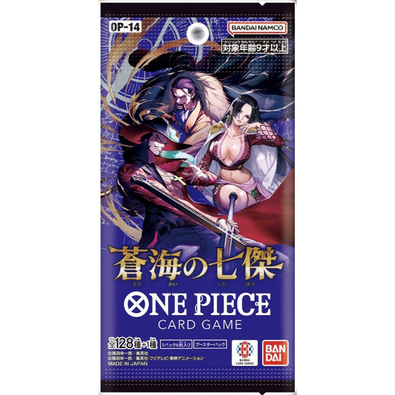 One Piece Card Game The Seven Heroes Of The Blue Sea OP-14 Booster Pack (Japanese) - 3 Packs - 18 Cards
