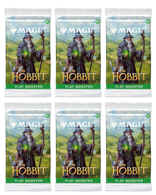 Magic: The Gathering The Hobbit Play Booster Pack Lot - 6 Packs