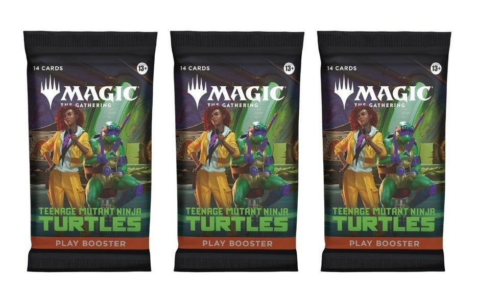3 Packs Magic the Gathering Play Booster Pack Lot MTG Teenage Mutant Ninja Turtles