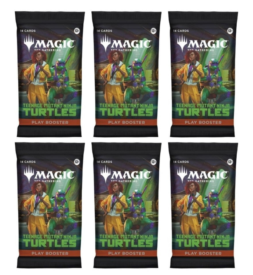 6 Packs Magic the Gathering Play Booster Pack Lot MTG Teenage Mutant Ninja Turtles