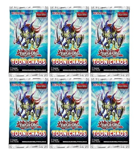 Yu-Gi-Oh! Toon Chaos (1st Edition) Booster Pack Lot - 6 Packs