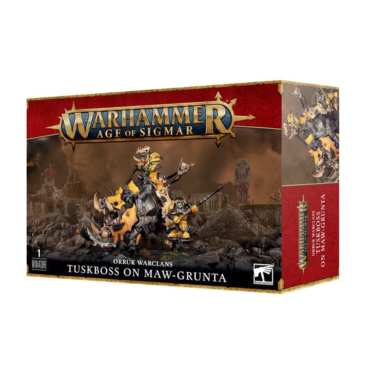 Games Workshop - Warhammer Age of Sigmar - Orruk Warclans - Tuskboss on Maw-Grunta