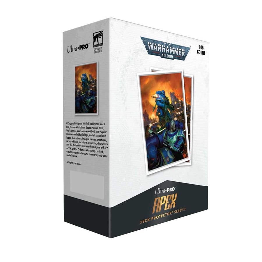 Ultra Pro Warhammer 40K Universal Adeptus Astartes 105-Count Apex Deck Protectors Card Sleeves