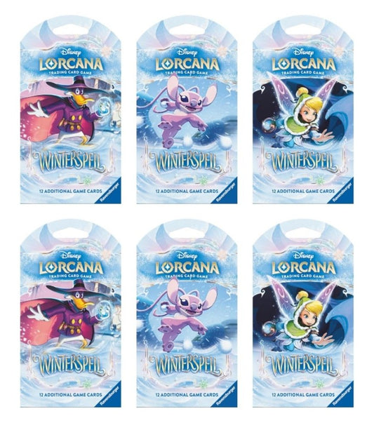 6 Packs 12 Card Booster Pack for Lorcana Winterspell