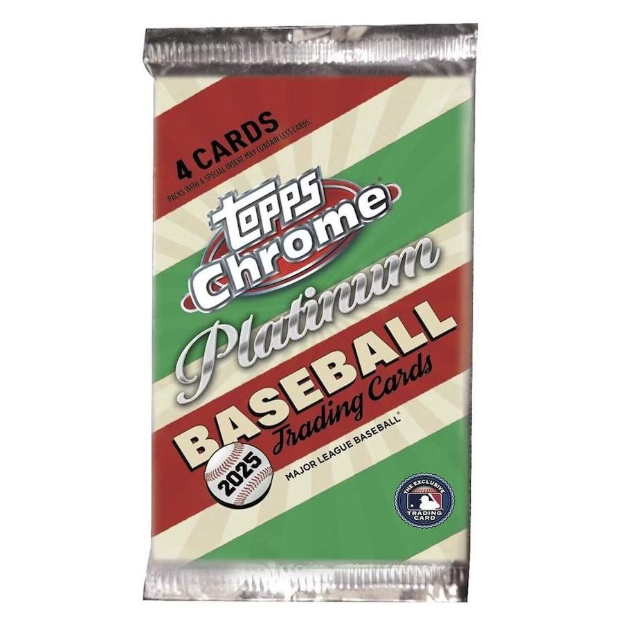 2025 Topps Chrome Platinum Baseball Trading Card Blaster Pack – 4 Cards
