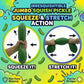 JA-RU irre-SQUISH-tible Jumbo Squish Pickle, Pickle-Scented Stretchy Sensory Squeeze Toy, Green, 1 Count, Ages 3+