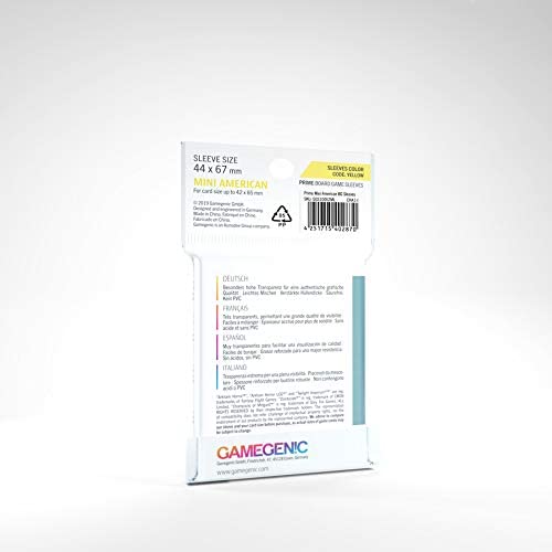 Gamegenic 50ct Prime Board Game Sleeves Display Case (10 Packs) - Mini American