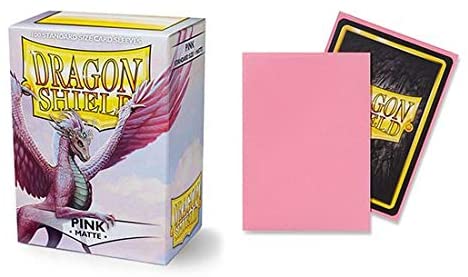 Dragon Shield 100ct Standard Card Sleeves Display Case (10 Packs) - Matte Pink