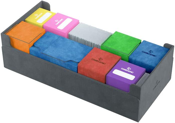 Boîte De Rangement Gamegenic Dungeon 1100+ - Pour Cartes De Jeu (Magic, Pokémon...) - Convertible - Bleu