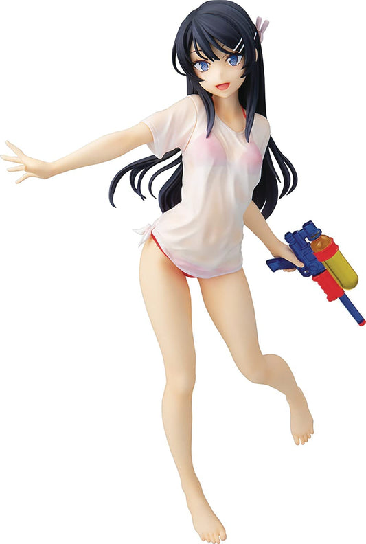 Chara-ani 1:7 Scale PVC Figure - Rascal Does Not Dream of Bunny Girl Senpai: Mai Sakurajima (Water Gun Date Ver.)