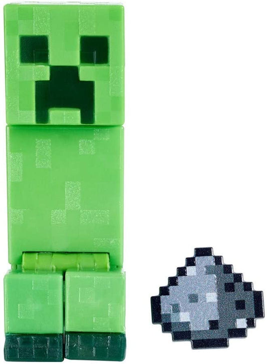 Minecraft 3 Inch Mini Figure - Creeper with Accessory and Craft-a-Block