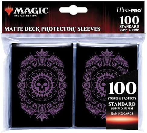 Ultra Pro 100ct Standard Card Sleeves - MTG Mana 7 Black Swamp