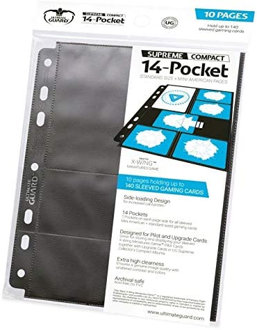 Ultimate Guard 14 Pocket Pages - Black (10 Pages)