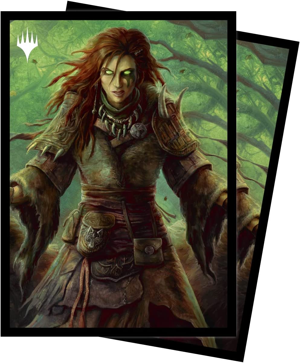 Ultra Pro 100ct Standard Card Sleeves - MTG Commander Legends Baldurs Gate Faldorn, Dread Wolf Herald